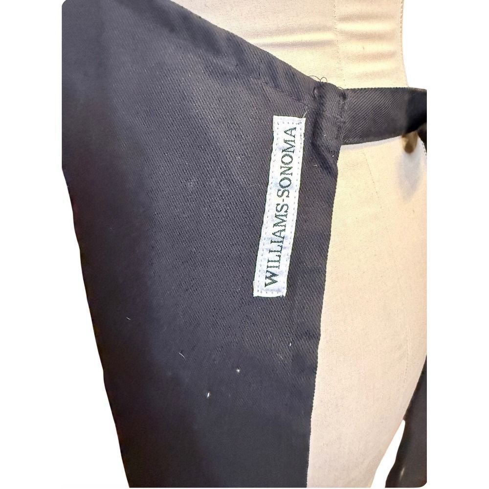 Williams Sonoma Skeleton Halloween Apron Black White Cotton Adjustable Adult - Picture 5 of 6